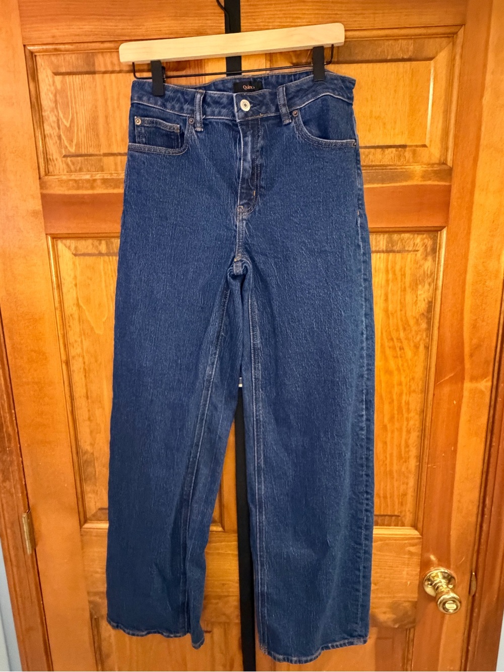 Quince Dark Blue Straight-Leg Jeans
